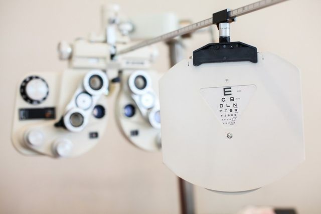 Eye Examination Equipment With Eye Chart — EyeMax EyeCare in Newcastle, NSW