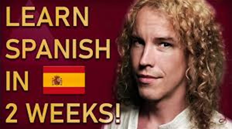 Learn Spanish in 2 weeks, fast language learning concept