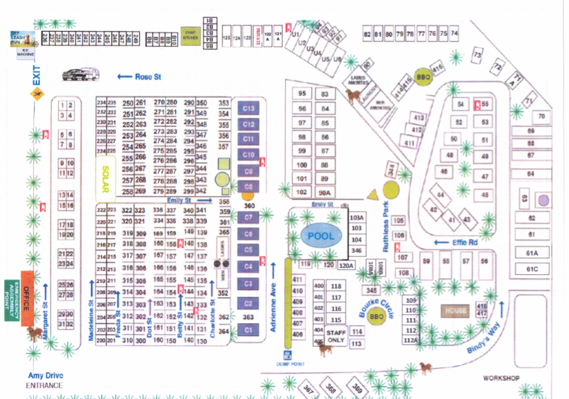 Coolalinga Tourist Park Map
