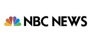 NBC News logo with a rainbow peacock and black text.