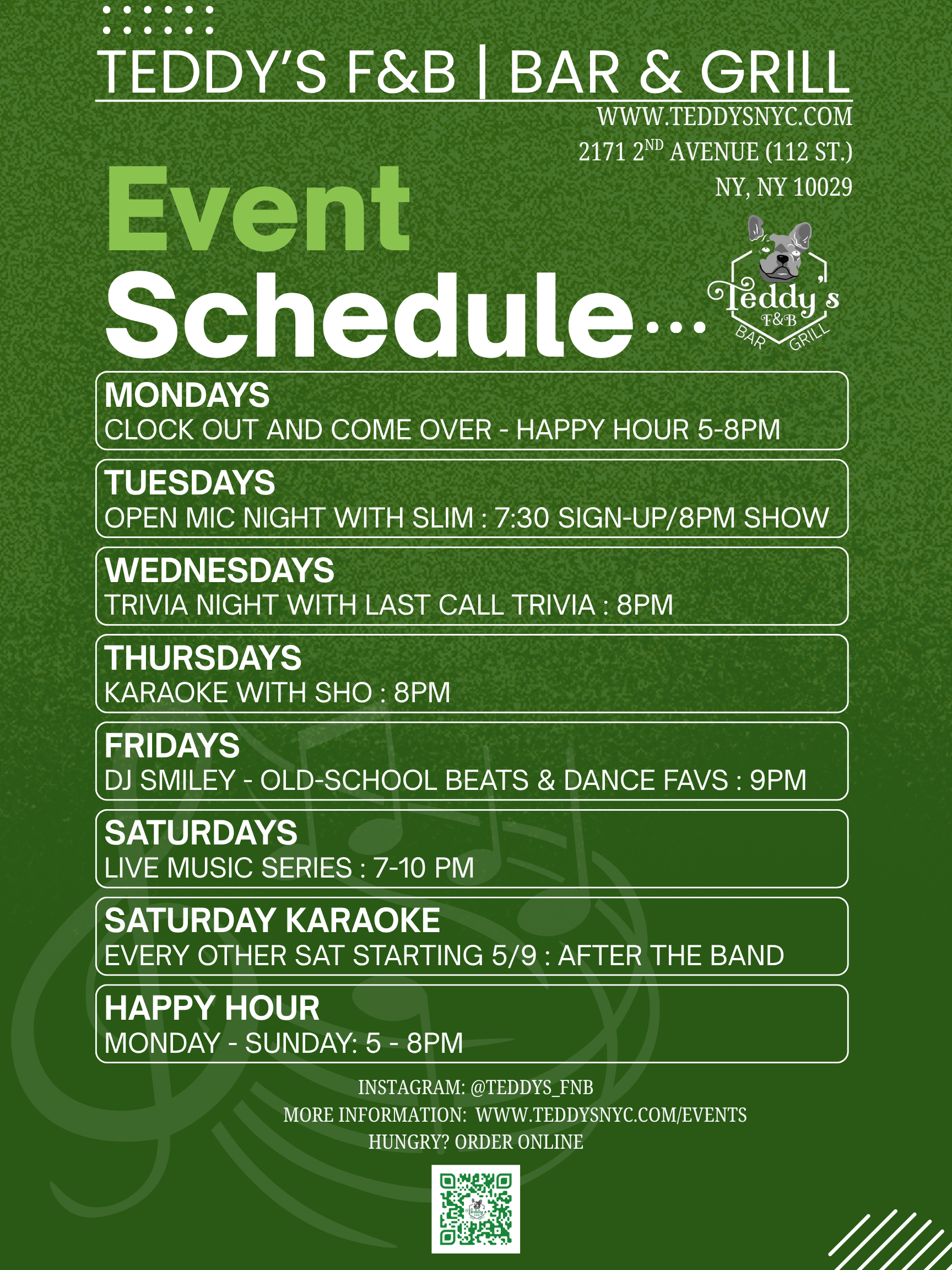 Teddy's F&B Events