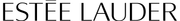 A black and white logo for estee lauder on a white background
