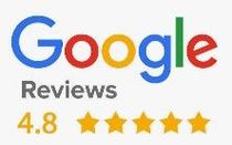 Excellent reviews banner with Google logo and star ratings