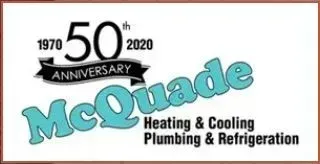 The logo for mcguade heating and cooling plumbing and refrigeration The logo for mcguade heating and cooling plumbing and refrigeration