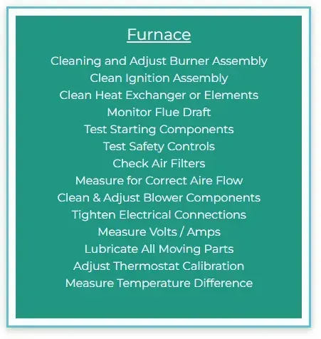 A list of things to do in a furnace A list of things to do in a furnace