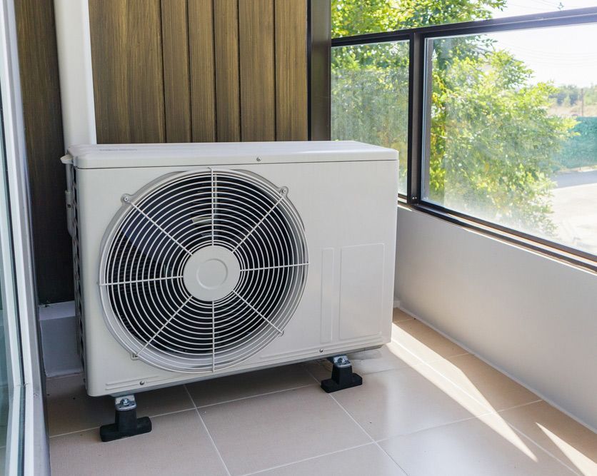 Air Condition Outdoor Unit Compressor Install Outside The House — John B Electrical In Thurgoona NSW