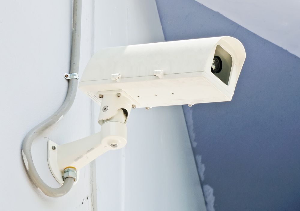 Modern White CCTV On The Wall — John B Electrical In Albury NSW