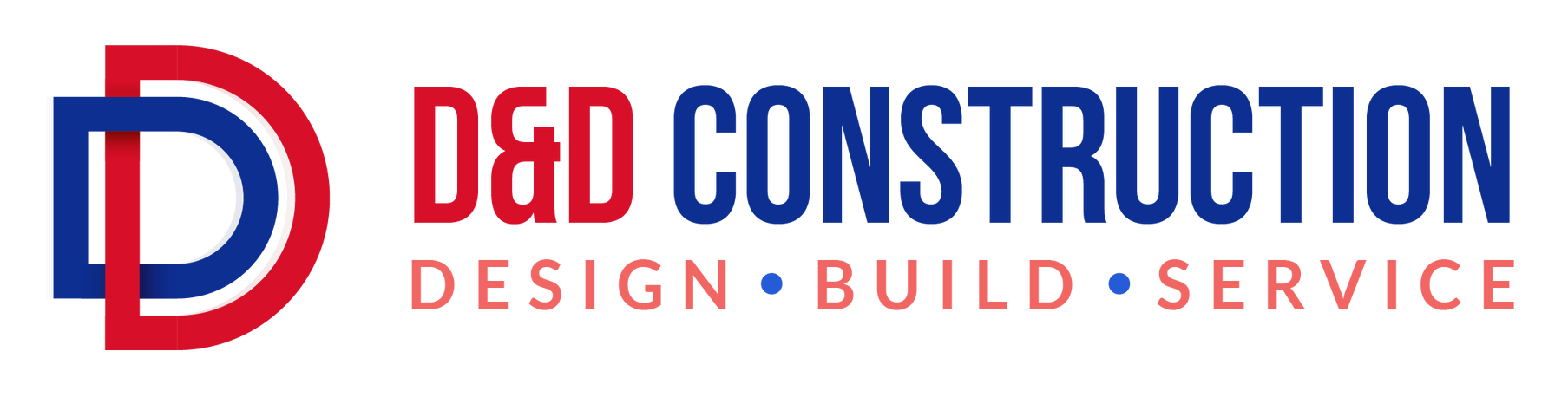 The logo for d & d construction design build service in nottingham