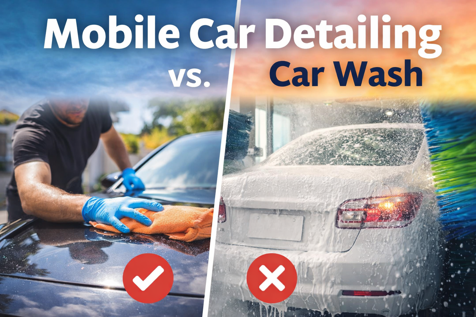 Comparison between mobile car detailing and regular car wash in Sikeston Missouri
