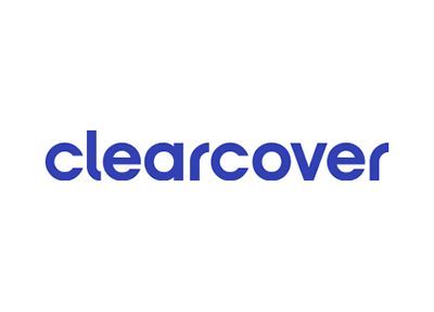 Clearcover logo in blue text on a white background.
