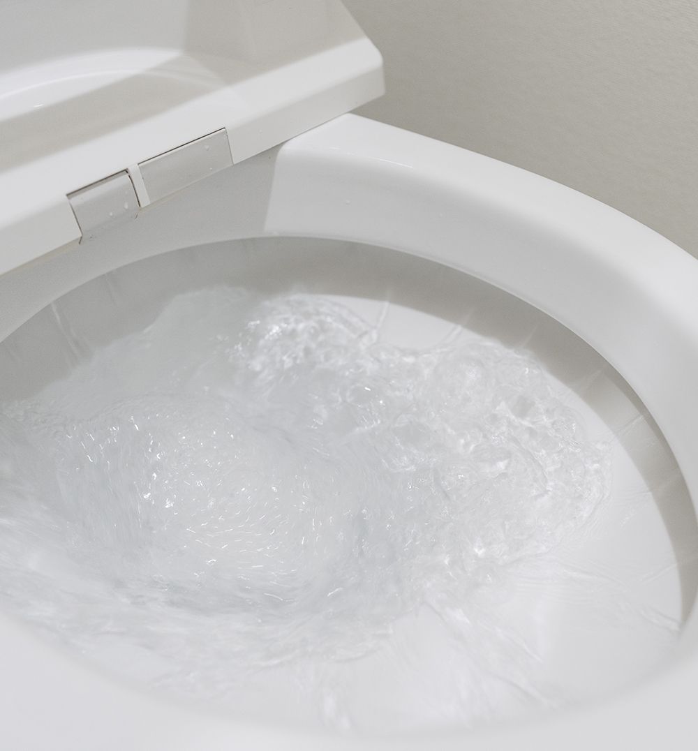toilet being flushed