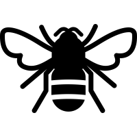 Bee icon used to illustrate wildlife recovery