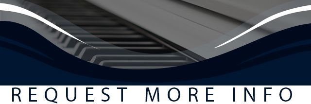 A banner displaying piano keys with text underneath saying 