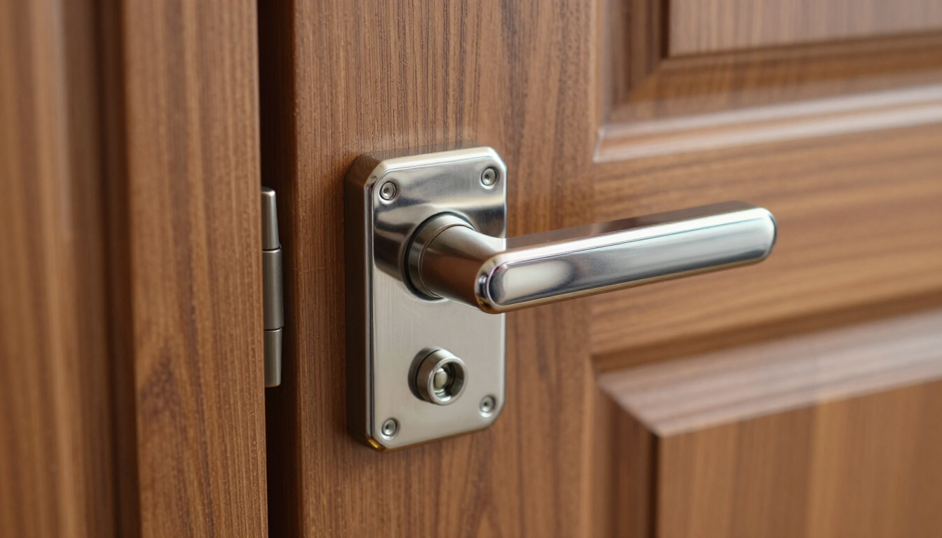 Modern door lock installation