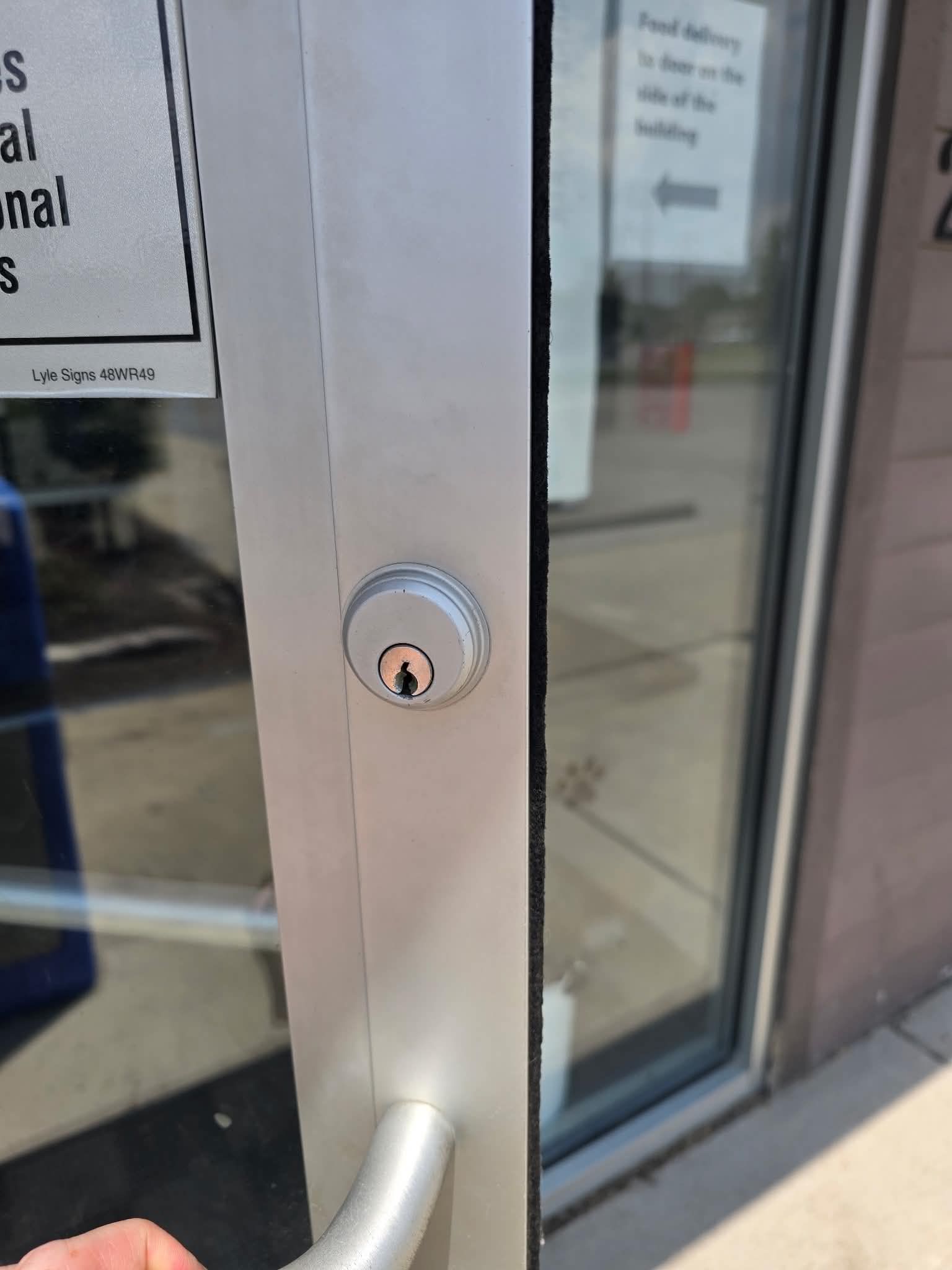 Commercial door lock service for a Toledo business entrance