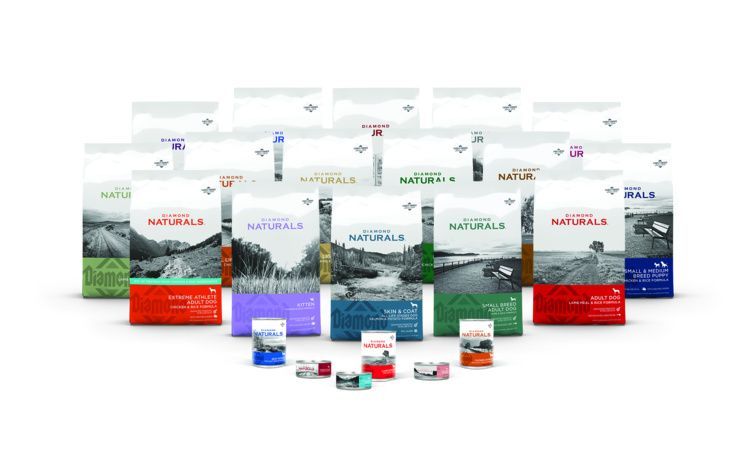 Assortment of Blue Buffalo Life Protection Formula dry dog food bags and cans, featuring various flavors and packaging with scenic backgrounds.