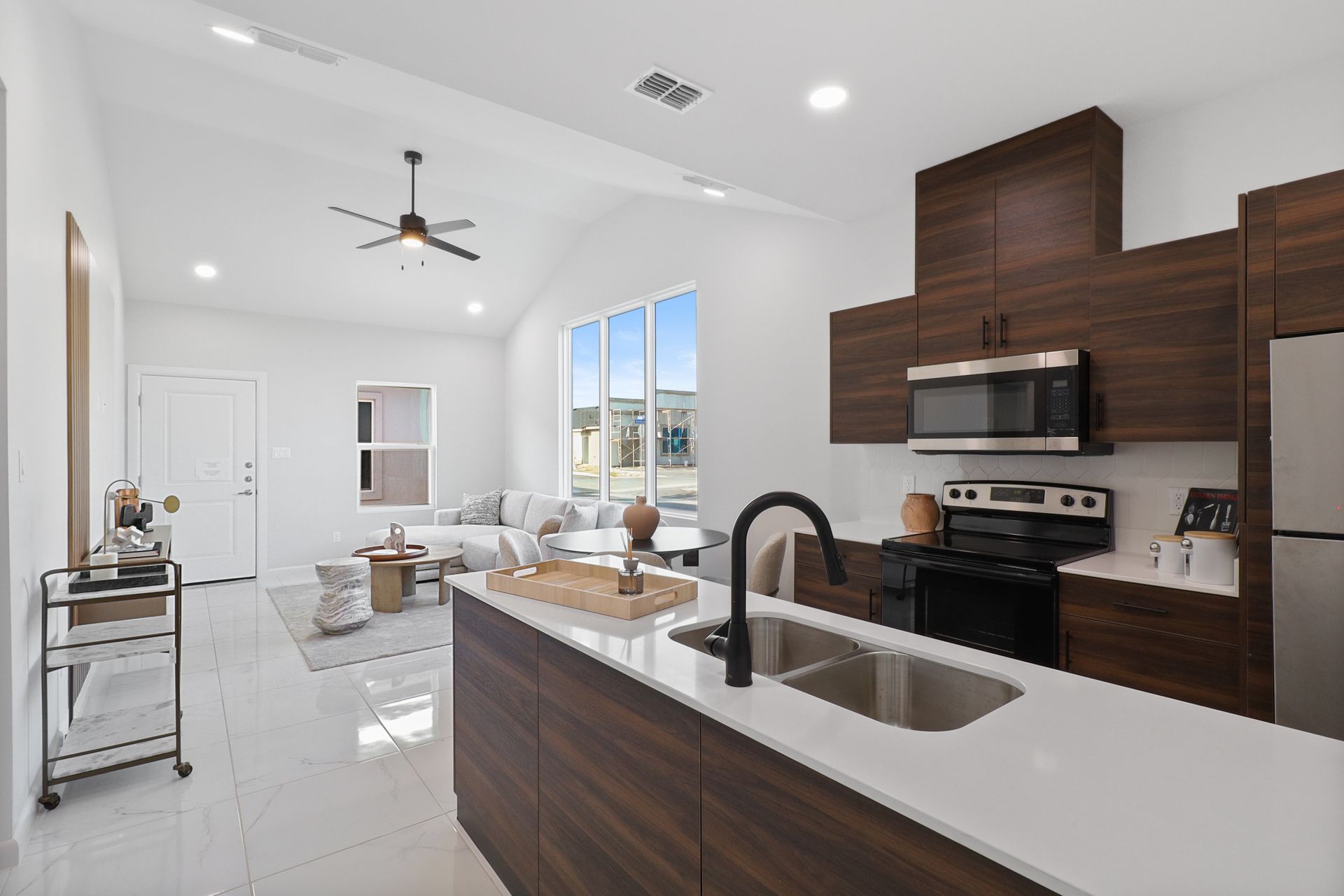 Walnut & White Sophistication Kitchen