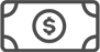 gray cash dollar icon