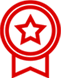 red ribbon for quality icon
