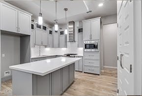 Kitchens Gallery modern stylish kitchen with hardwood floor