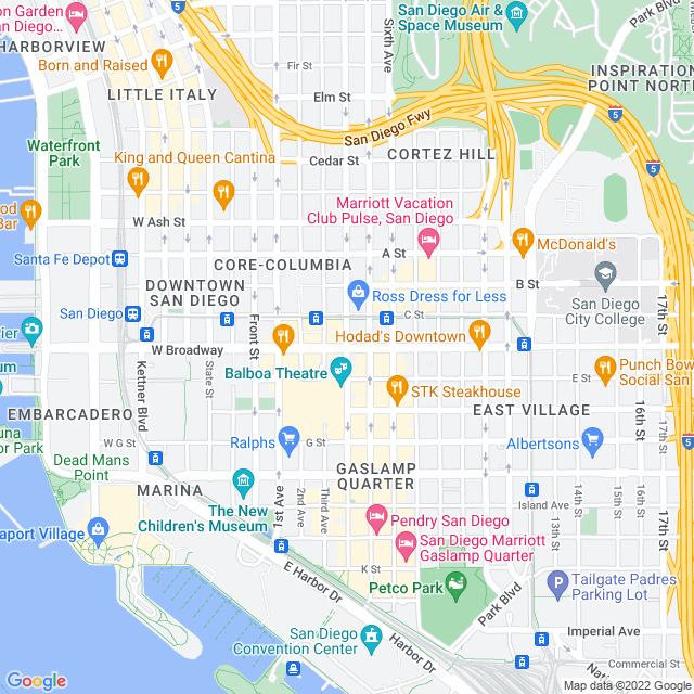 Map of business location