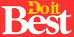 A red sign that says `` do it best '' on it.
