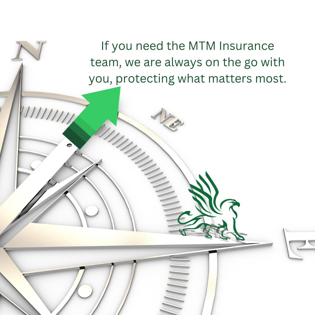 Compass image with MTM insurance logo.
