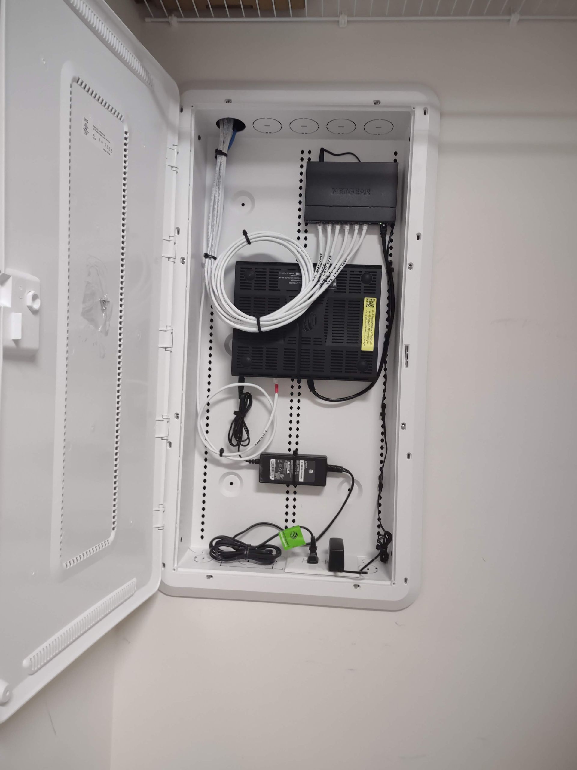Recessed network panel