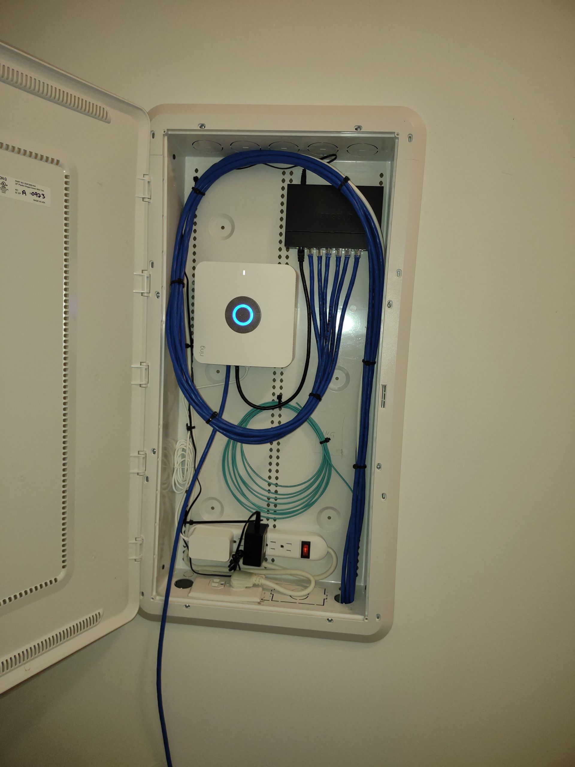 Ethernet network with fiber optic ready for ISP installation