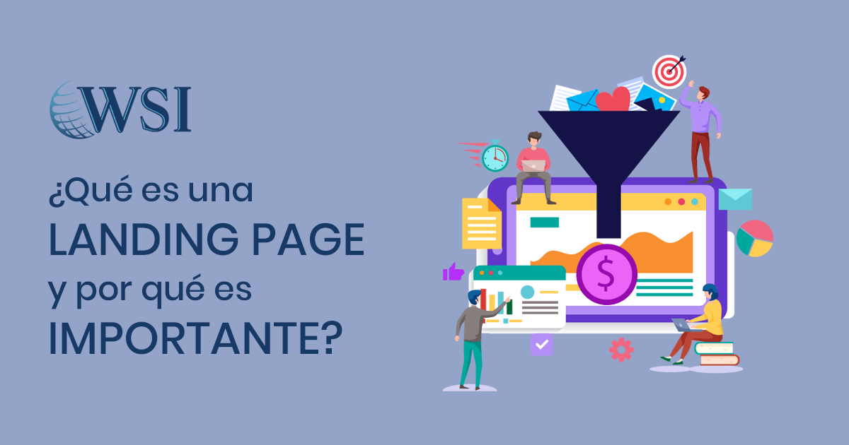Banner en español que explica qué es una página de aterrizaje.