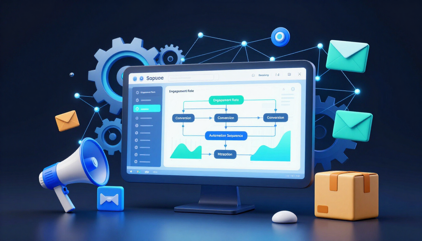 Diagram of ROI and metrics to track for marketing automation with AI
