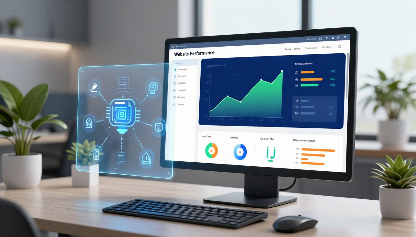 Analytics dashboard illustrating website optimization myths for AI and sales