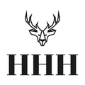A black and white logo of a deer head with antlers.