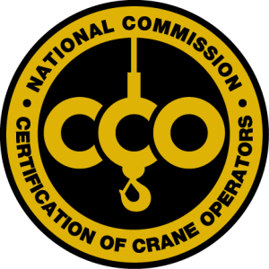 CCO certification logo: yellow text and hook over black circle, surrounded by yellow text on black.