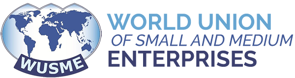 O logotipo da união mundial de pequenas e médias empresas