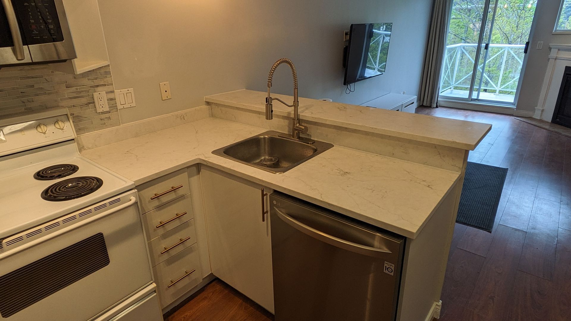 New stone countertop
