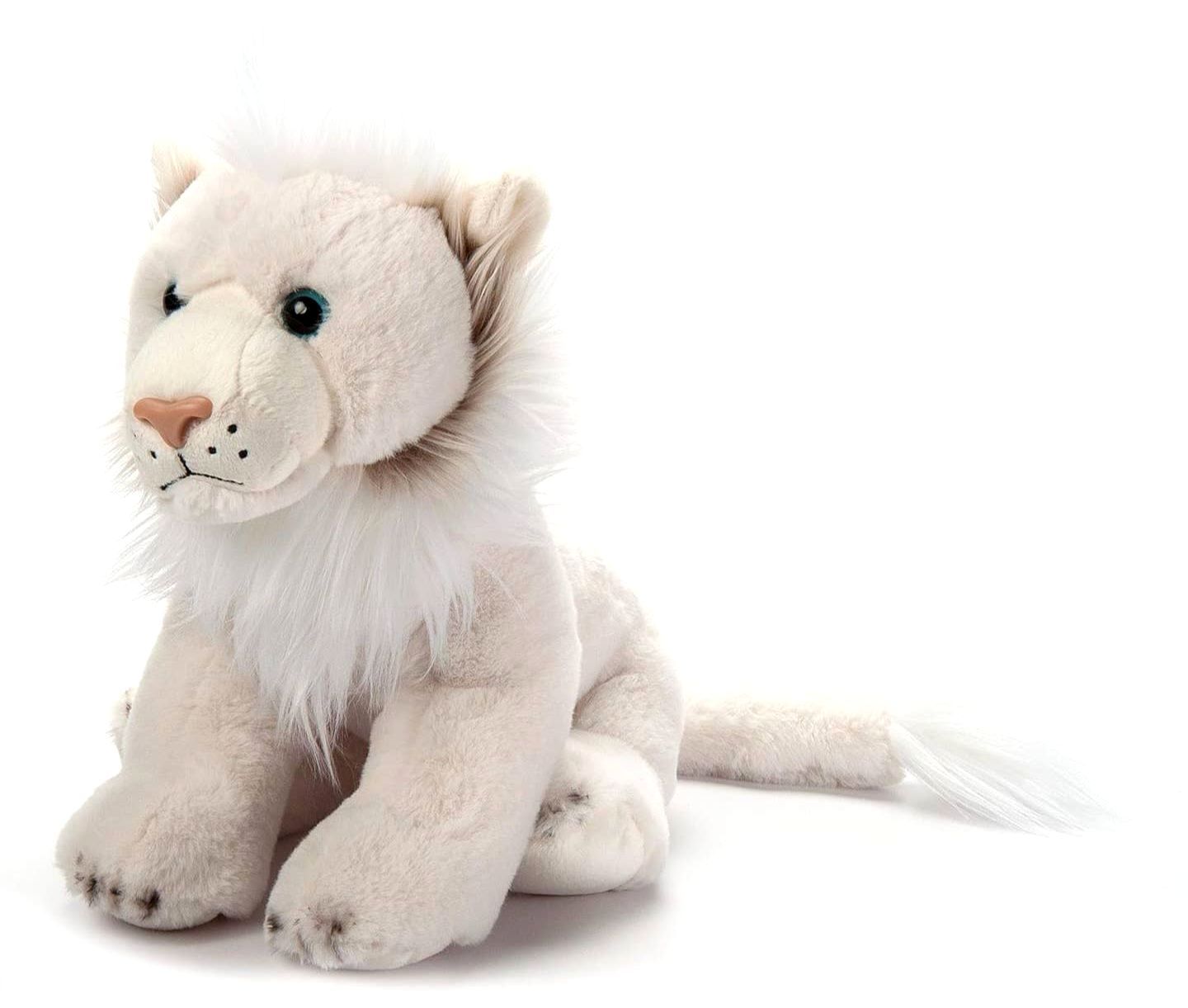 white lion plush toy, white lion plushie