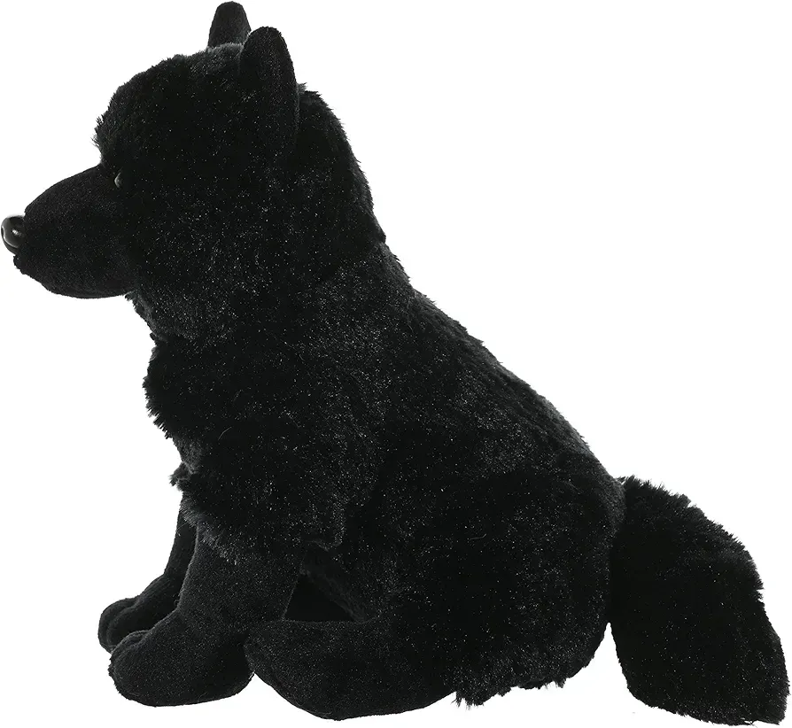 wild republic ck plush black wolf stuffed animal plushie