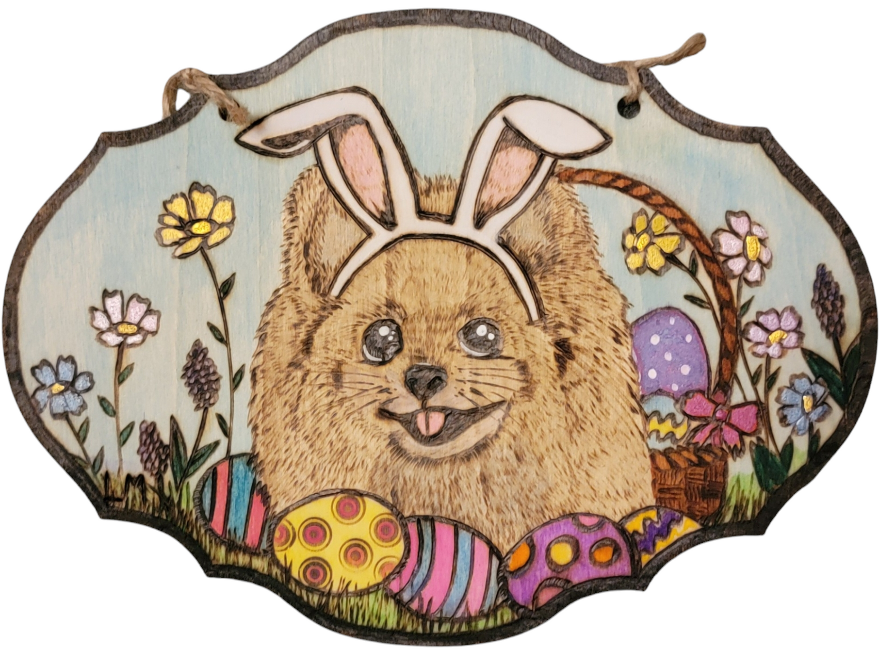 Easter Pomeranian Plaque