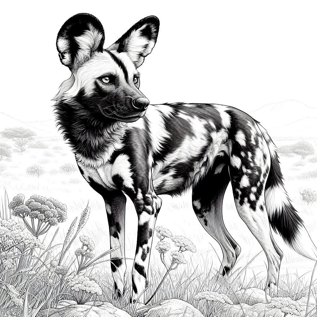 African Wild Dog Coloring Page Into The Wild Zootique 