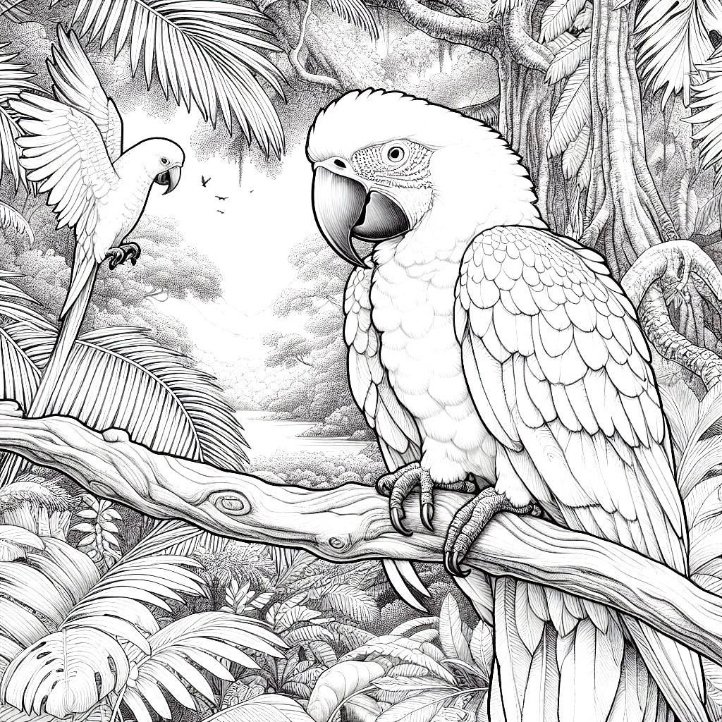 Macaw Kids coloring page