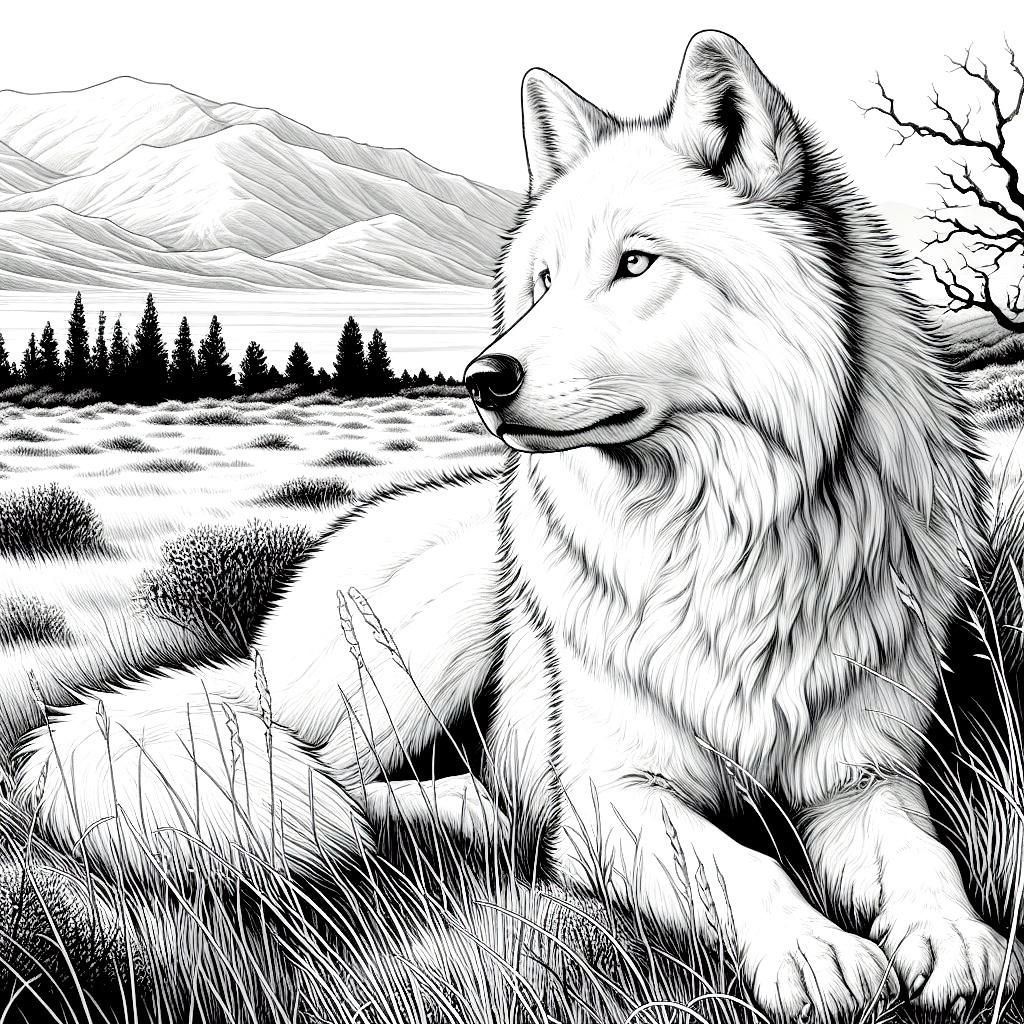 Wolf kids coloring page