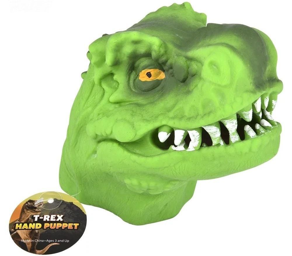 soft rubber t-rex hand puppet