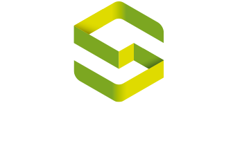 Un logo verde e giallo e la scritta structura su sfondo bianco.