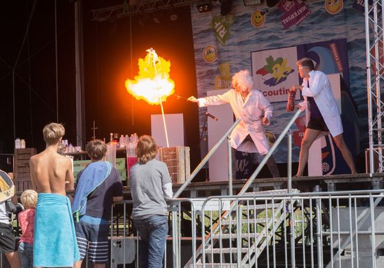 Professor Stinkhaar in actie