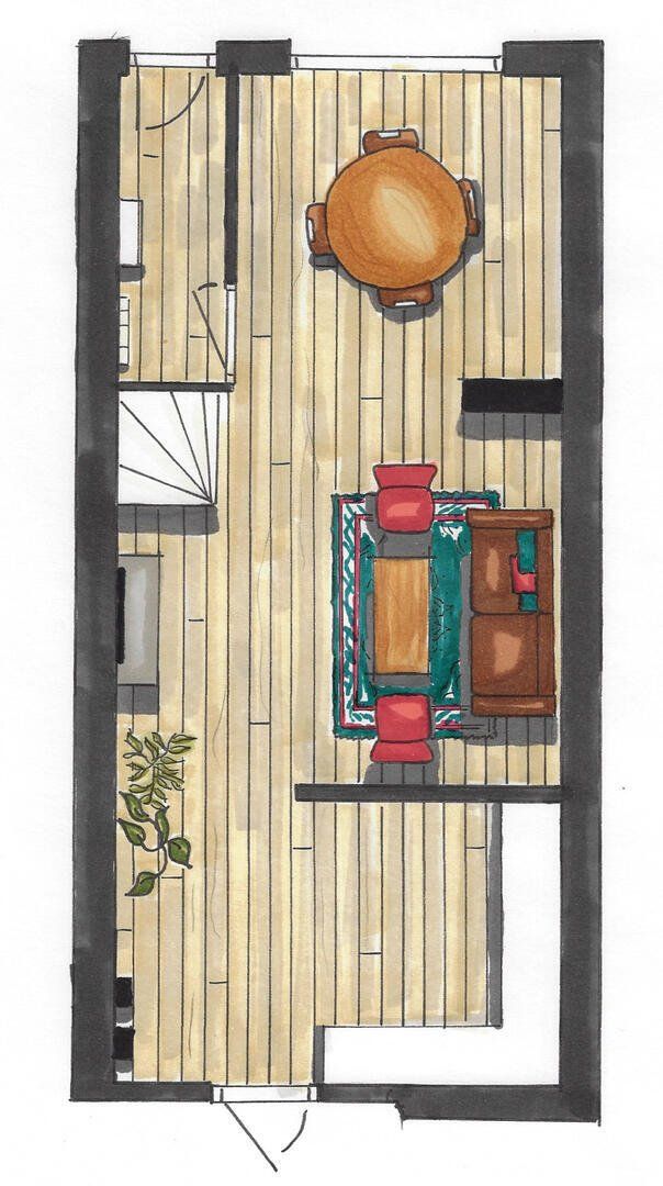 2D plattegrond handtekening