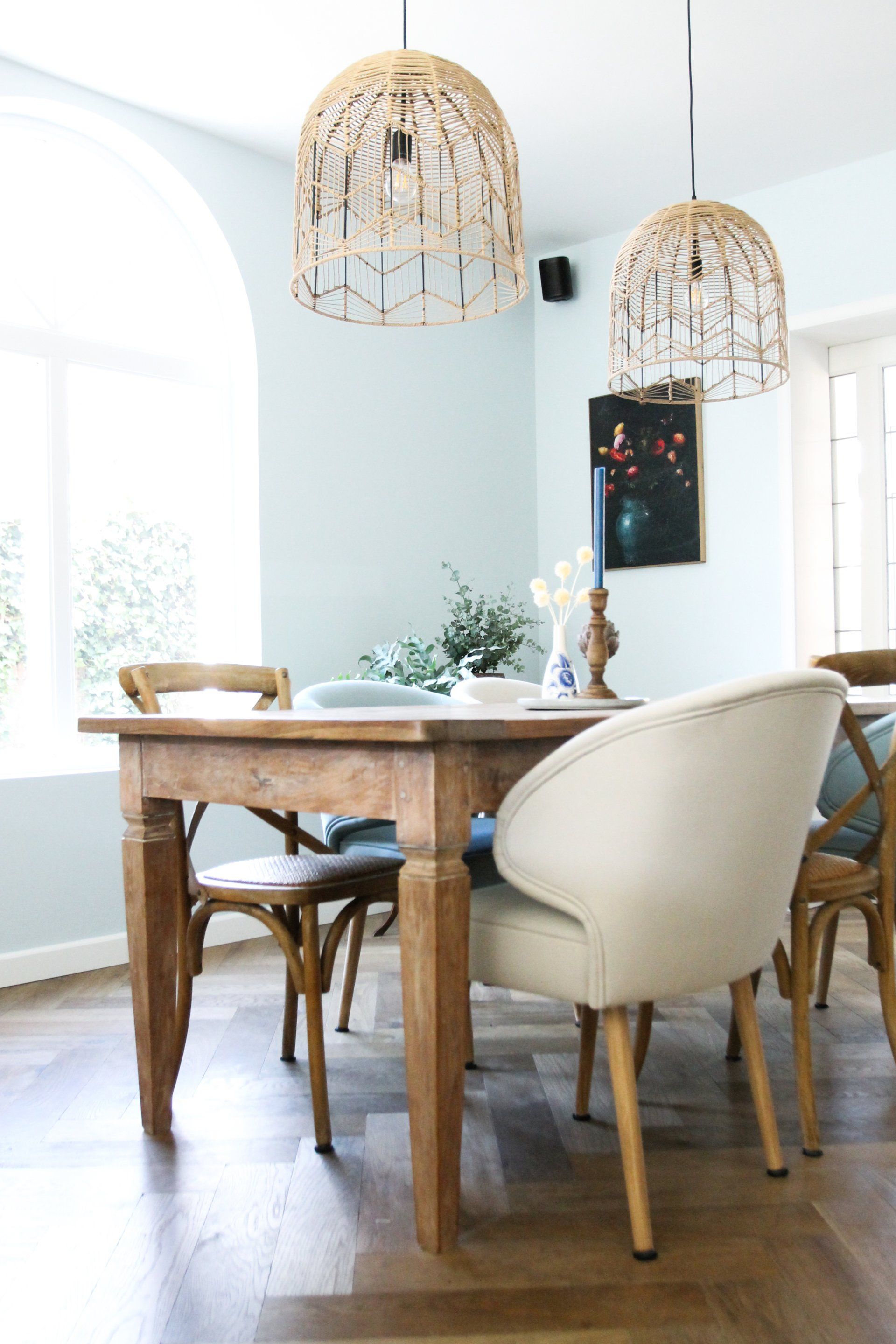landelijk interieur eetkamer