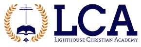 The logo for the lighthouse christian academy