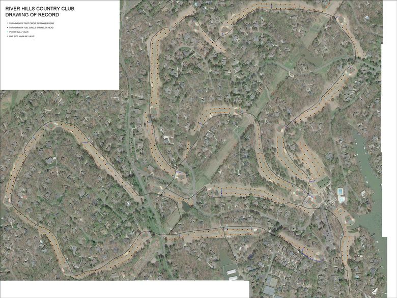 Satellite map of winding dirt trails through dense green forest, with a small label box in the top left