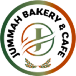 Jummah Bakery & Cafe circular logo with green and orange accents and a stylized monogram